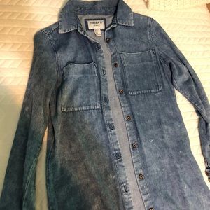 Long Denim Cardigan